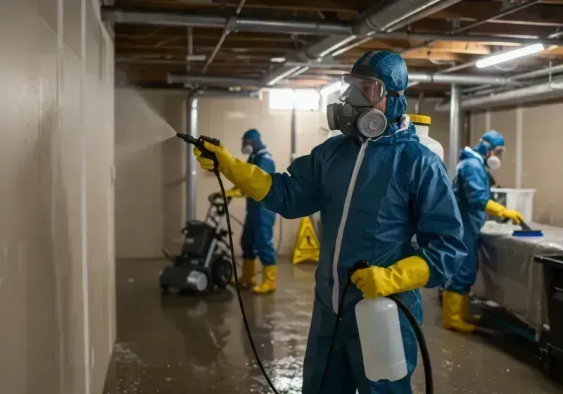 Basement Sanitization and Antimicrobial Treatment process in Albion, MI